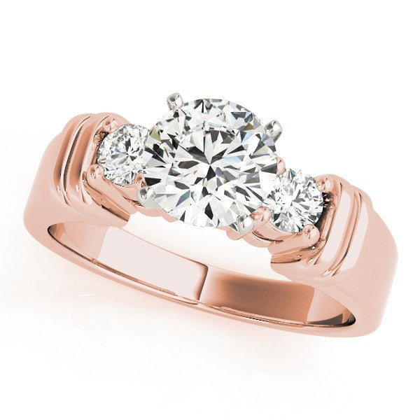 2.00Ct Lab Grown Round Diamond 3 Stone Engagement Ring