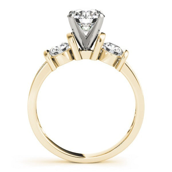 Lab Grown Round Diamond 3 Stone Engagement Ring In DE/VS 2CT Platinum