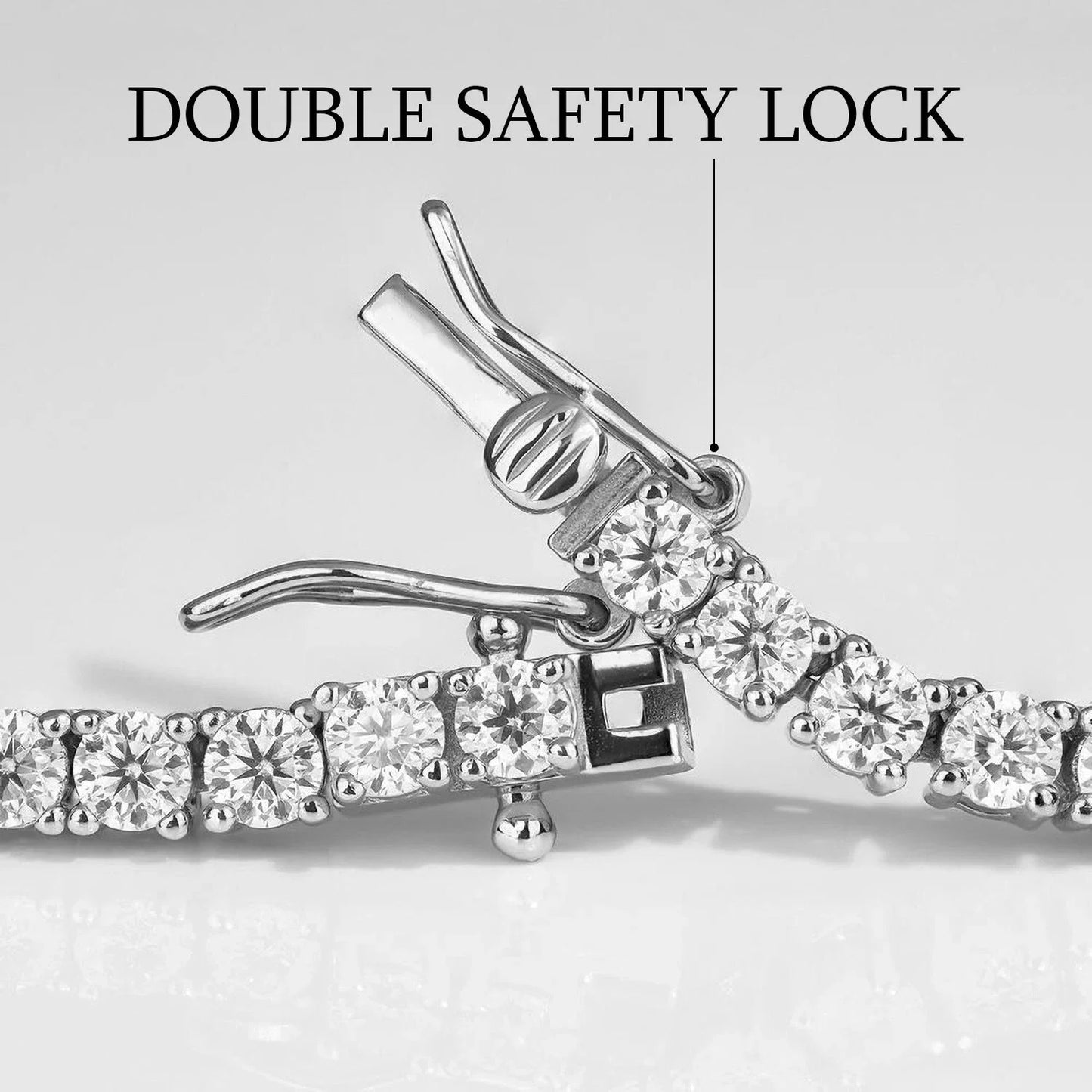 5CT D/VS Lab Grown Round Diamond Women Tennis Bracelet White Gold