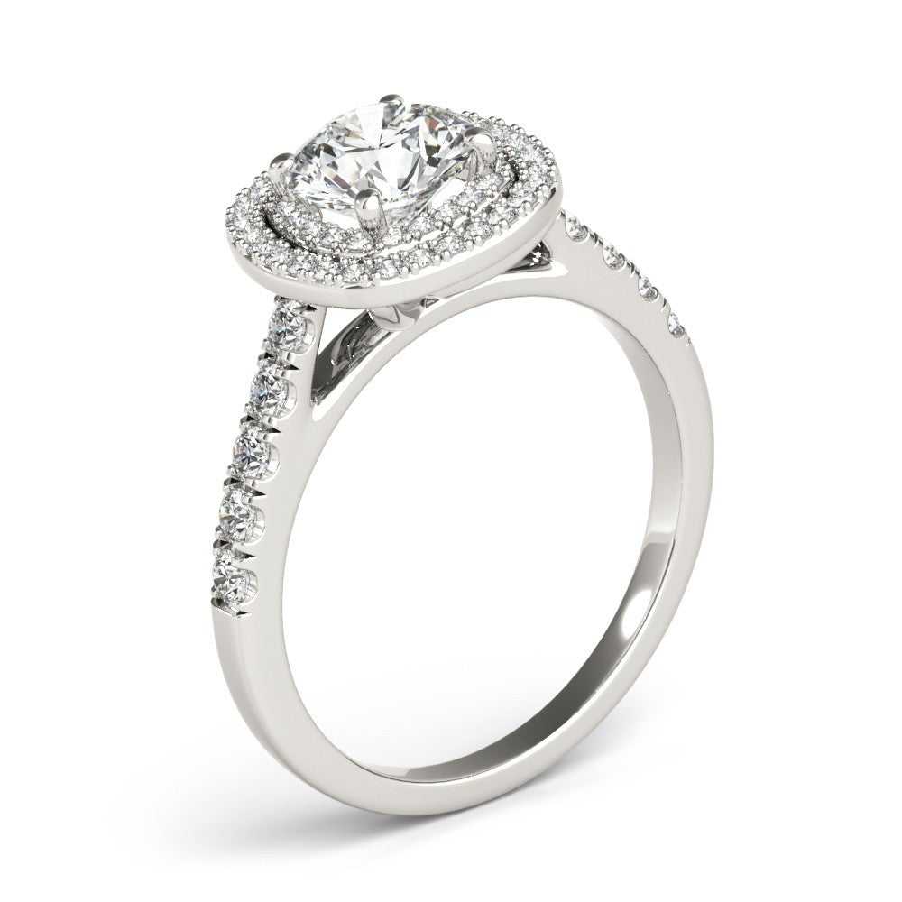 2.00 Ct DE/VS Lab-Grown Diamond Halo Engagement Ring in Platinum Ð UK Hallmarked