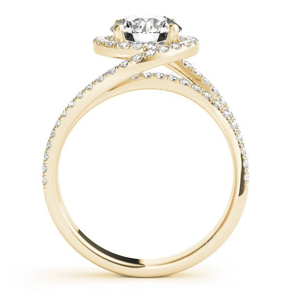 2.00 Ct DE/VS Lab-Grown Diamond Halo Engagement Ring in 18K Rose Gold