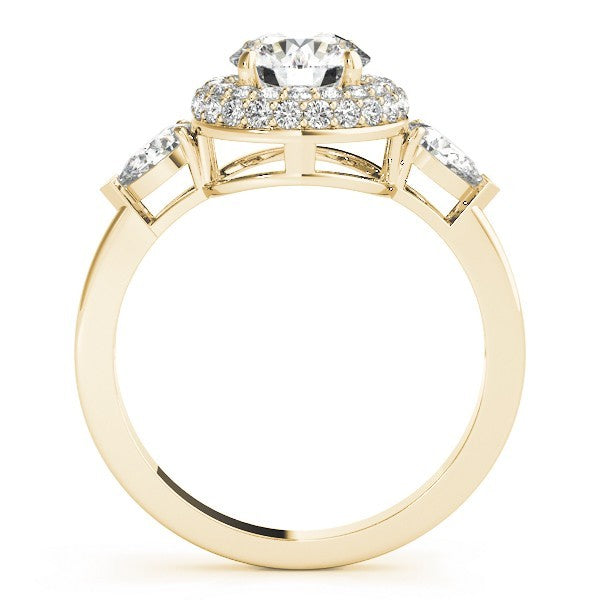 2.00Ct DE/VS Lab Grown Round Diamond Halo Engagement Ring 18K White Gold