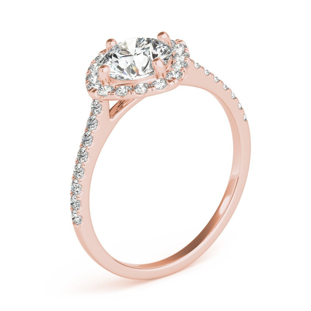 2.00 Ct DE/VS Lab-Grown Diamond Halo Engagement Ring in Platinum