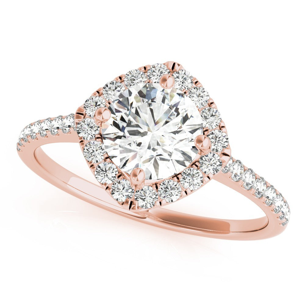 2.00 Ct DE/VS Lab-Grown Diamond Halo Engagement Ring in Platinum