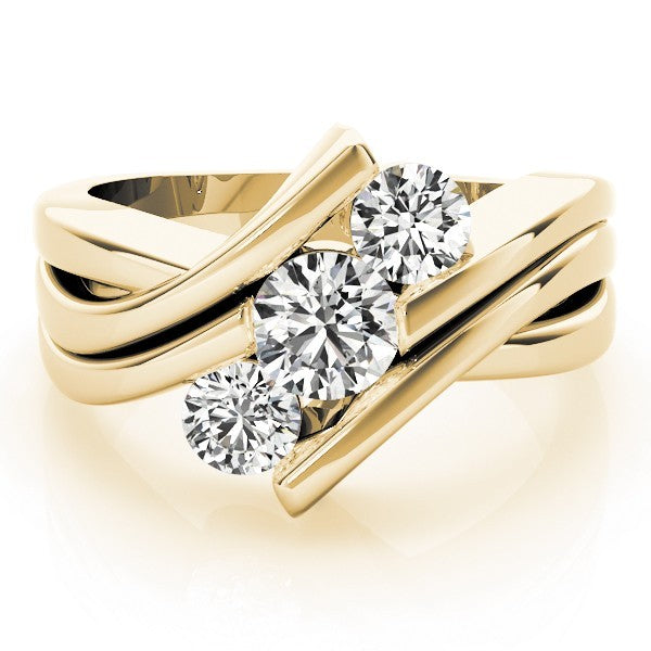 Round Cut Lab Grown Diamonds 3 Stone Engagement Ring DE/VS 2.00 Ct