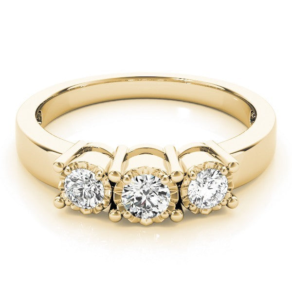 Round Lab Grown Diamond 3 Stone Engagement Ring Platinum DE/VS 2.00Ct
