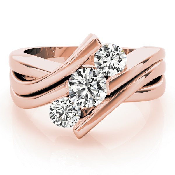 Round Cut Lab Grown Diamonds 3 Stone Engagement Ring DE/VS 2.00 Ct