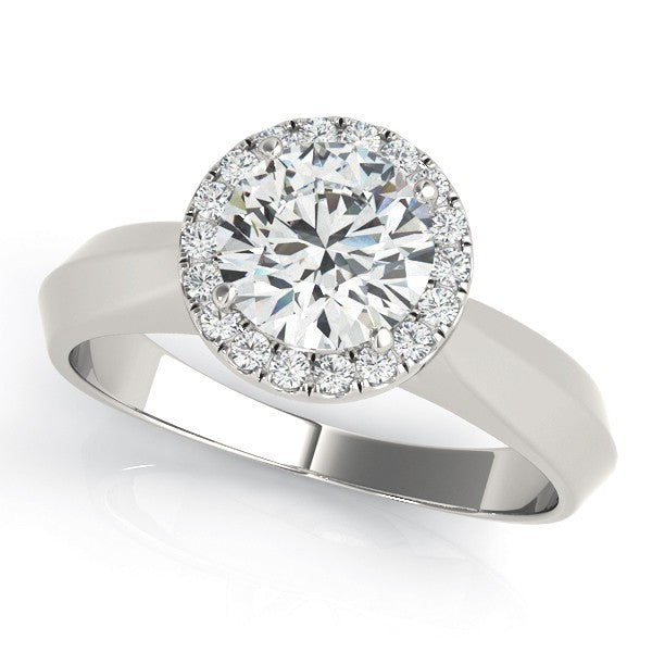 2.00 Ct DE/VS Lab-Grown Diamond Halo Engagement Ring in 18K Yellow Gold ÐUK Made