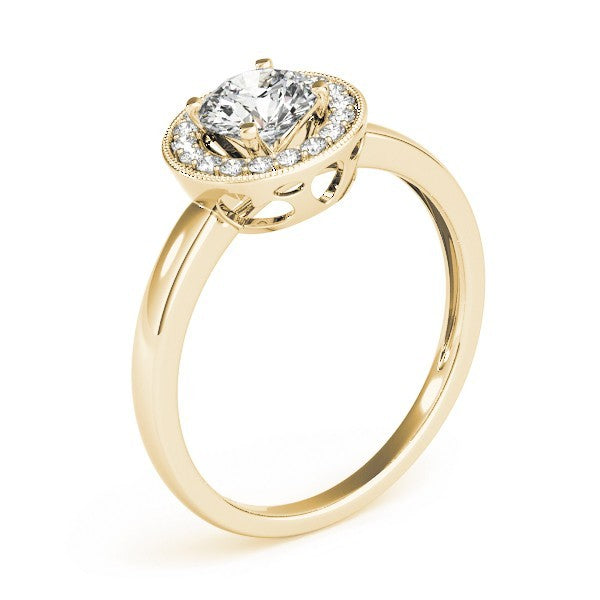 2.00 Carat DE/VS Lab Grown Round Diamond Halo Engagement Ring 18K White Gold