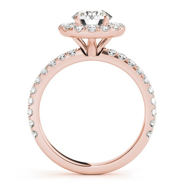 2.00Ct DE/VS Lab Grown Round Diamond Halo Engagement Ring 18K White Gold