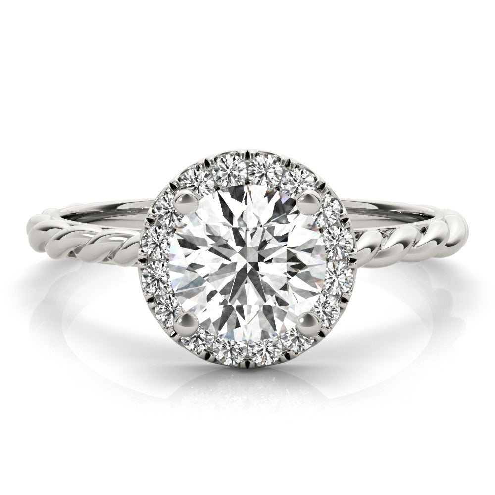 Lab-Grown Diamond 2.00 CT Halo Engagement Ring in Platinum UK Hallmarked