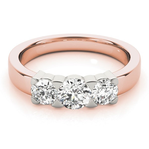 0.50Ct - 2.00Ct DE/VS Platinum Lab Grown Round Diamond Trilogy Engagement Ring