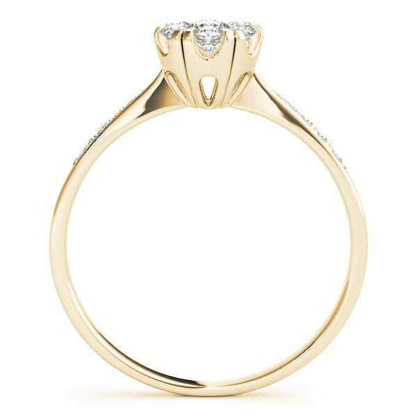 Lab Grown Round Diamond Halo Engagement Ring in Platinum