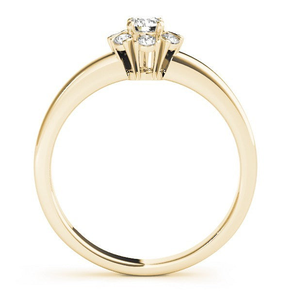 Lab-Grown Diamond Halo Engagement Ring in 18K Yellow Gold ÐUK Made