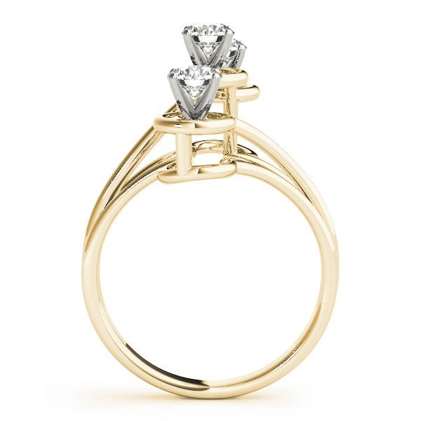 0.50Ct - 2.00Ct DE/VS Lab Grown Round Diamond Trilogy Engagement Ring Platinum