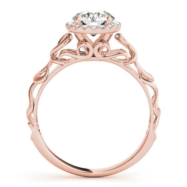 2.00 Ct DE/VS Lab-Grown Diamond Halo Engagement Ring in 18K Yellow Gold ÐUK Made