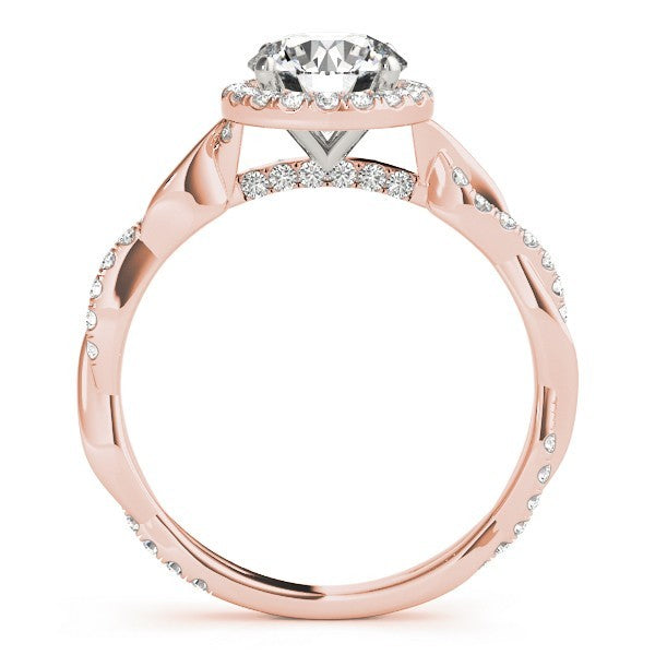 Lab-Grown Diamond 2.00 CT DE/VS Halo Engagement Ring in Platinum.