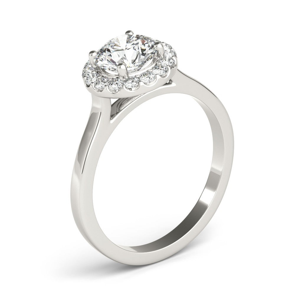 Lab-Grown Diamond Halo Engagement Ring in Platinum 2.00 Ct DE/VS
