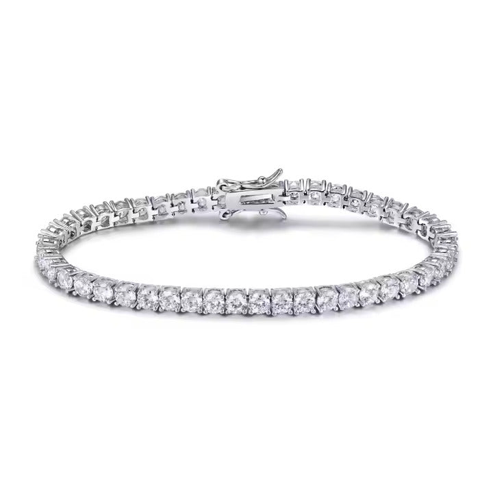 2.25 Ct Natural Round Diamond women's Tennis Bracelet 9k White Gold