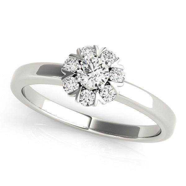 Lab-Grown Diamond Halo Engagement Ring in 18K Yellow Gold ÐUK Made