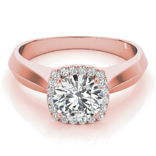 2.00 Ct DE/VS Lab-Grown Diamond Halo Engagement Ring in 18K Yellow Gold