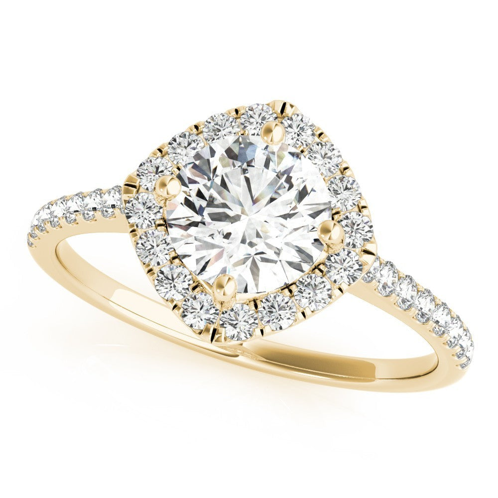 2.00 Ct DE/VS Lab-Grown Diamond Halo Engagement Ring in Platinum
