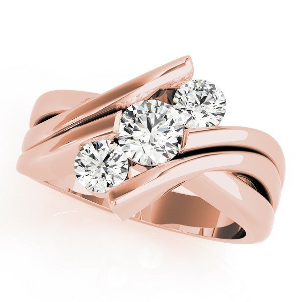 Round Cut Lab Grown Diamonds 3 Stone Engagement Ring DE/VS 2.00 Ct