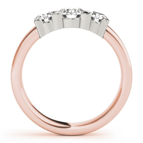 0.50Ct - 2.00Ct DE/VS Platinum Lab Grown Round Diamond Trilogy Engagement Ring