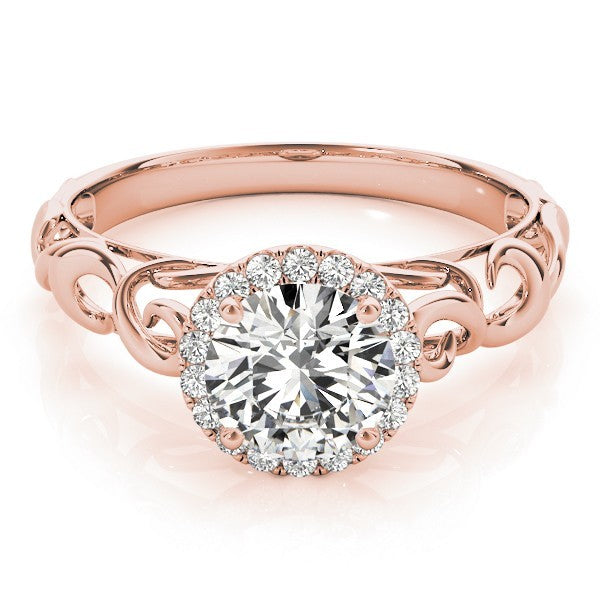 2.00 Ct DE/VS Lab-Grown Diamond Halo Engagement Ring in 18K Yellow Gold ÐUK Made