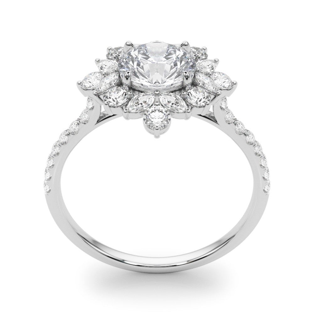 Lab-Grown Diamond Halo Engagement Ring in Platinum DE/VS 2.00 CT