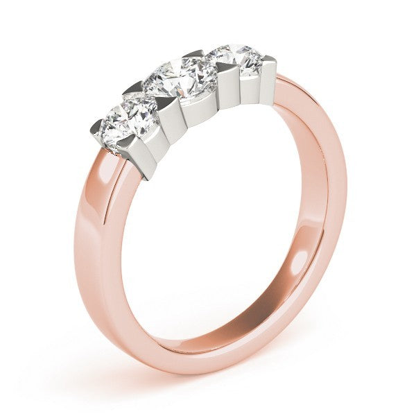 0.50Ct - 2.00Ct DE/VS Platinum Lab Grown Round Diamond Trilogy Engagement Ring