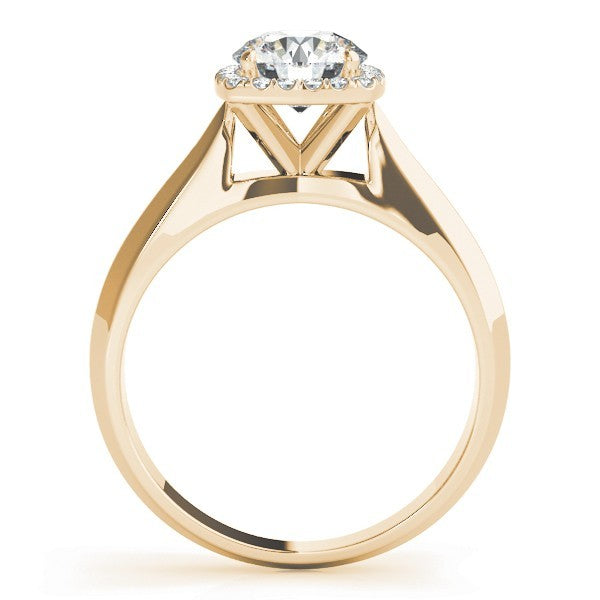 2.00 Ct DE/VS Lab-Grown Diamond Halo Engagement Ring in 18K Yellow Gold