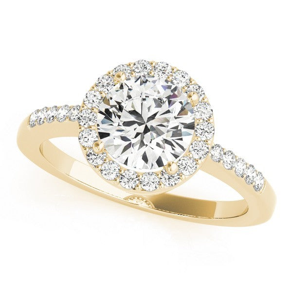 2.00Ct DE/VS Lab Grown Round Diamond Halo Engagement Ring 18K White Gold