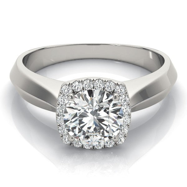 2.00 Ct DE/VS Lab-Grown Diamond Halo Engagement Ring in 18K Yellow Gold