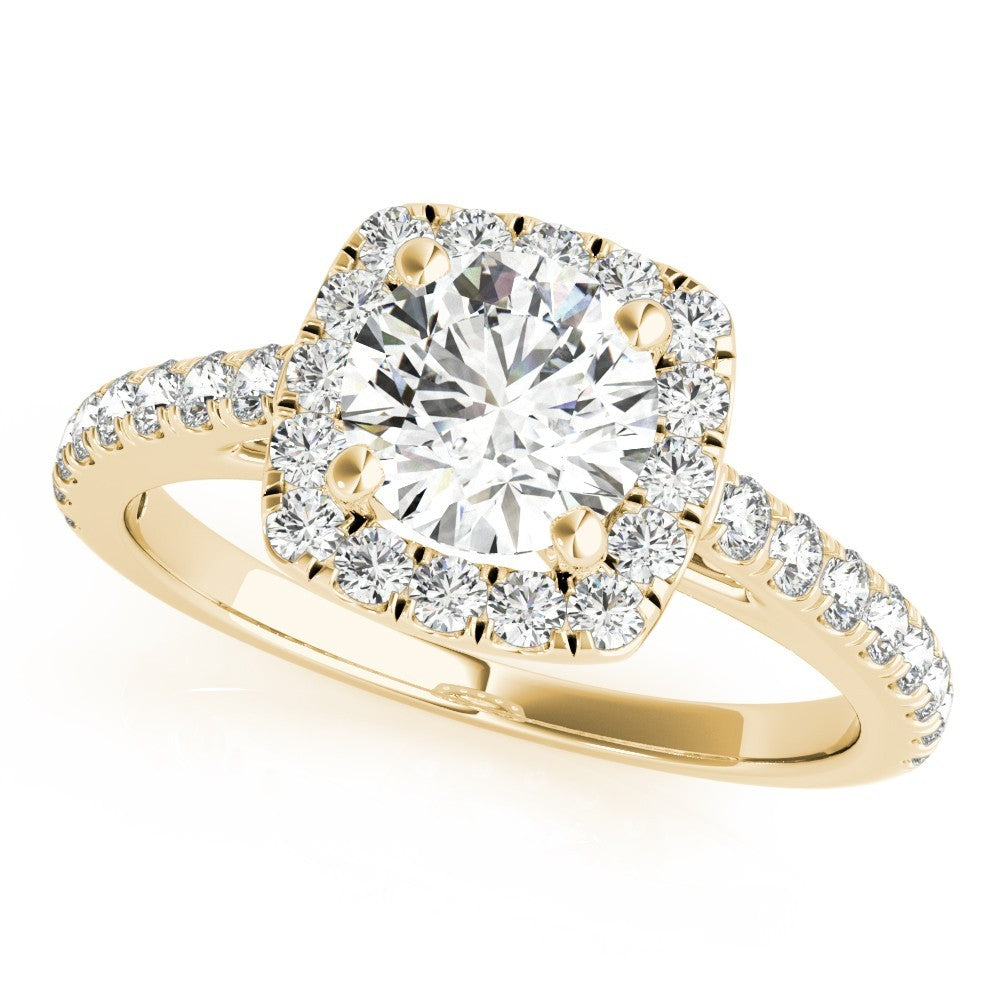 2.00 Ct DE/VS Lab-Grown Diamond Halo Engagement Ring in Platinum