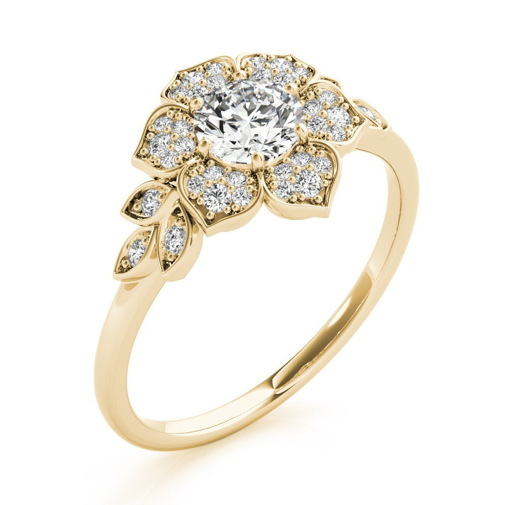 Lab-Grown Diamond Halo Engagement Ring in Platinum UK Hallmarked