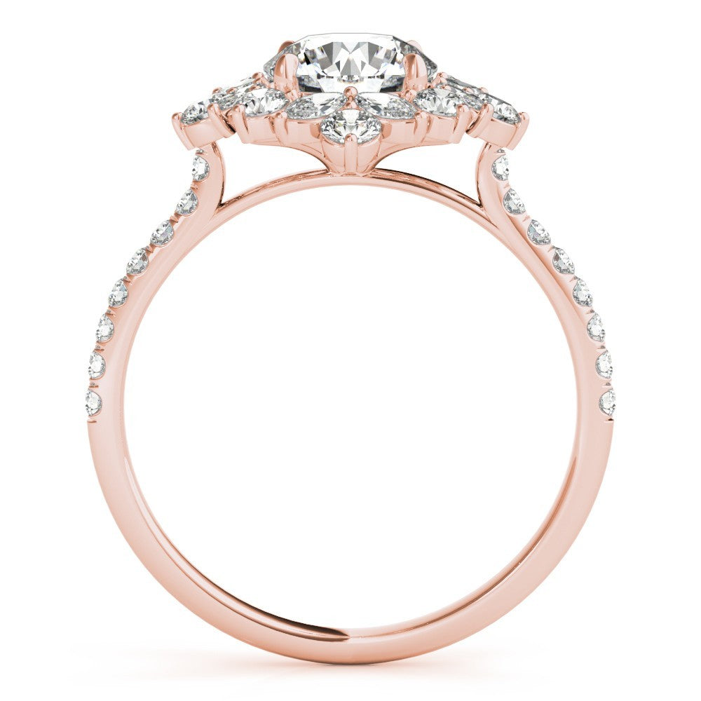 Lab-Grown Diamond Halo Engagement Ring in Platinum DE/VS 2.00 CT