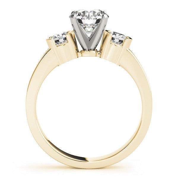 2.00ct Lab Grown Round Cut Diamond Claw Set Trilogy Engagement Ring Platinum