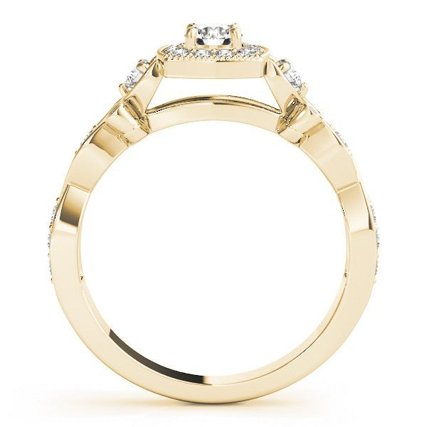 2.00Ct DE/VS Lab Grown Round Diamond Halo Engagement Ring 18K White Gold