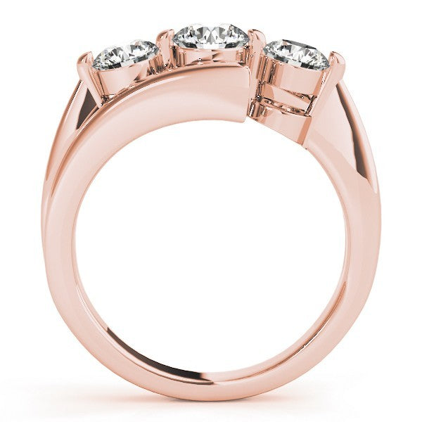 2.00Ct Lab Grown Round Diamond Trilogy Engagement Ring Platinum