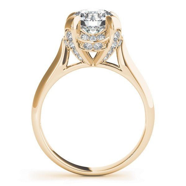 Lab-Grown Diamond Halo Engagement Ring in 18K White Gold Ð UK Made
