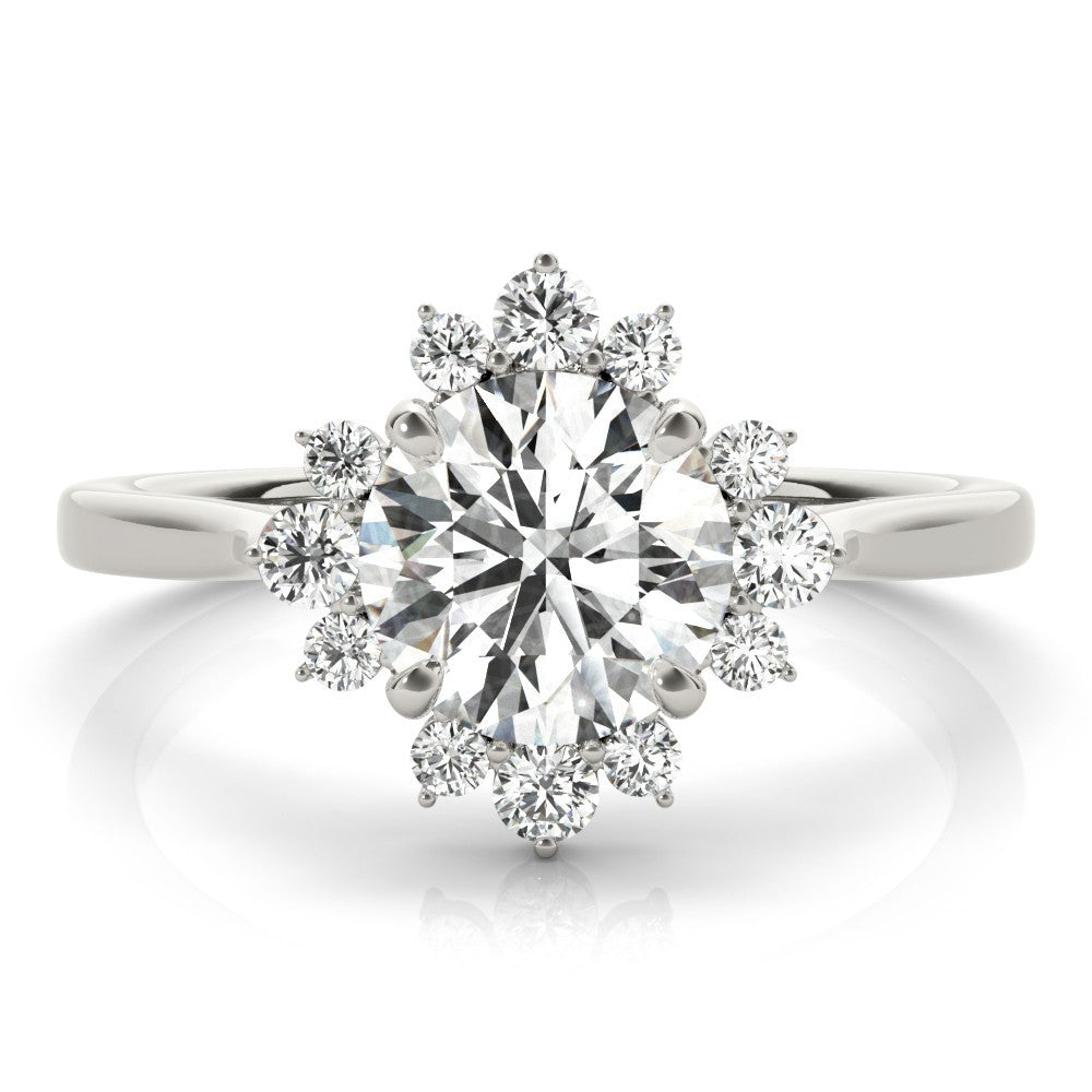2.00 CT Lab-Grown Diamond Halo Engagement Ring in Platinum UK Hallmarked