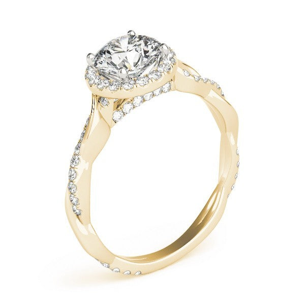 Lab-Grown Diamond 2.00 CT DE/VS Halo Engagement Ring in Platinum.