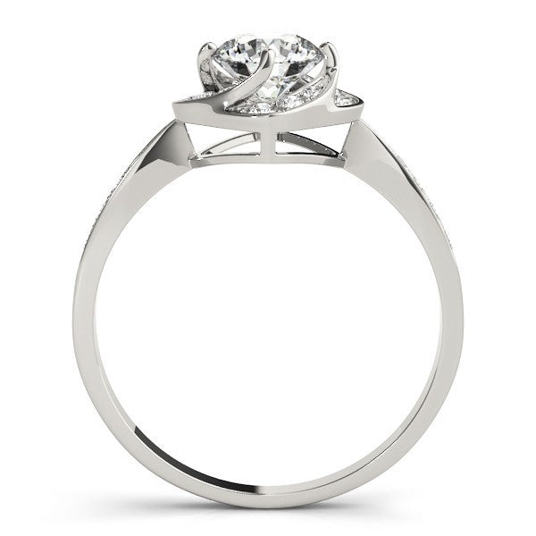 2.00 Ct Lab-Grown Diamond Halo Engagement Ring in 18K White Gold