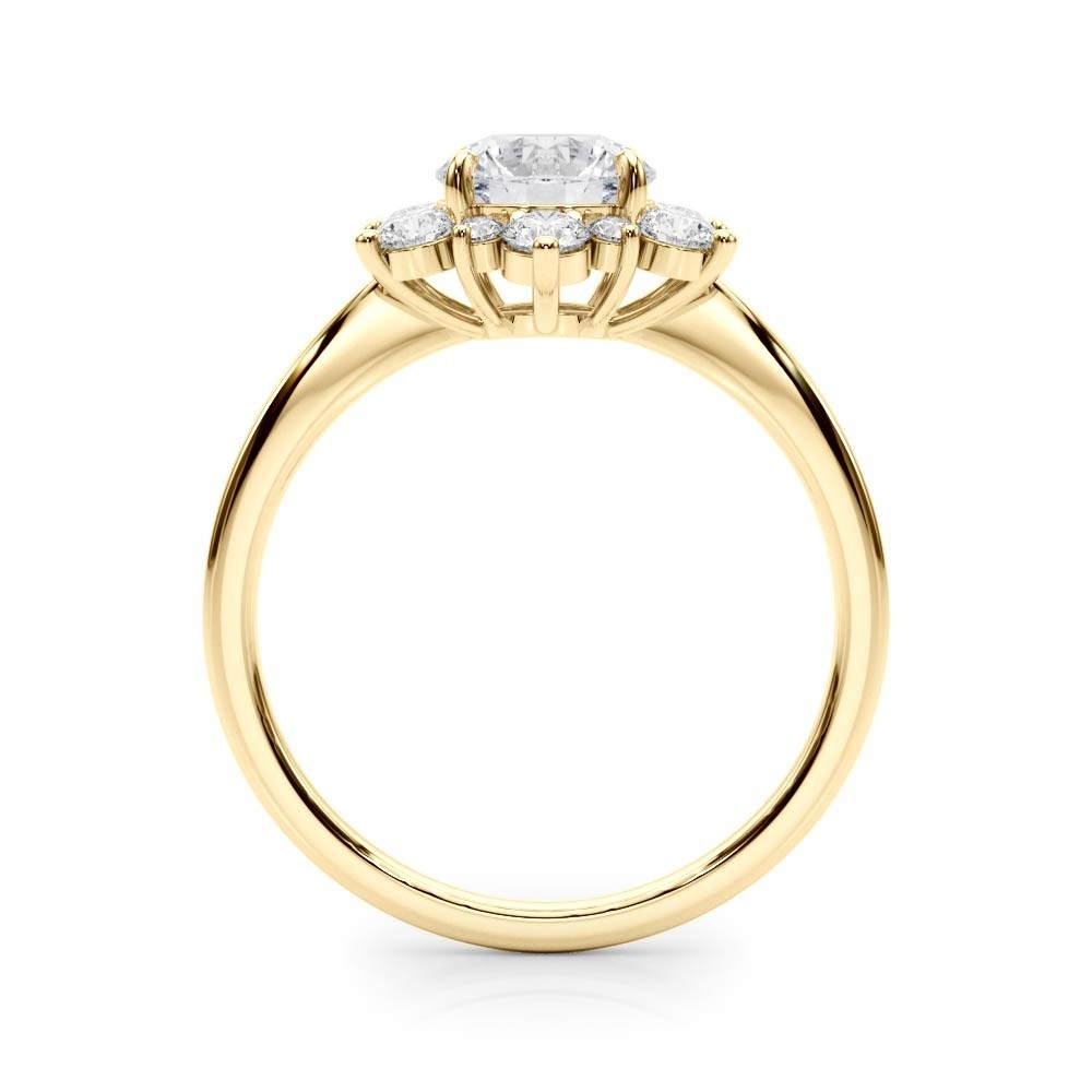 Lab-Grown Diamond Halo Engagement Ring in Platinum UK Hallmarked