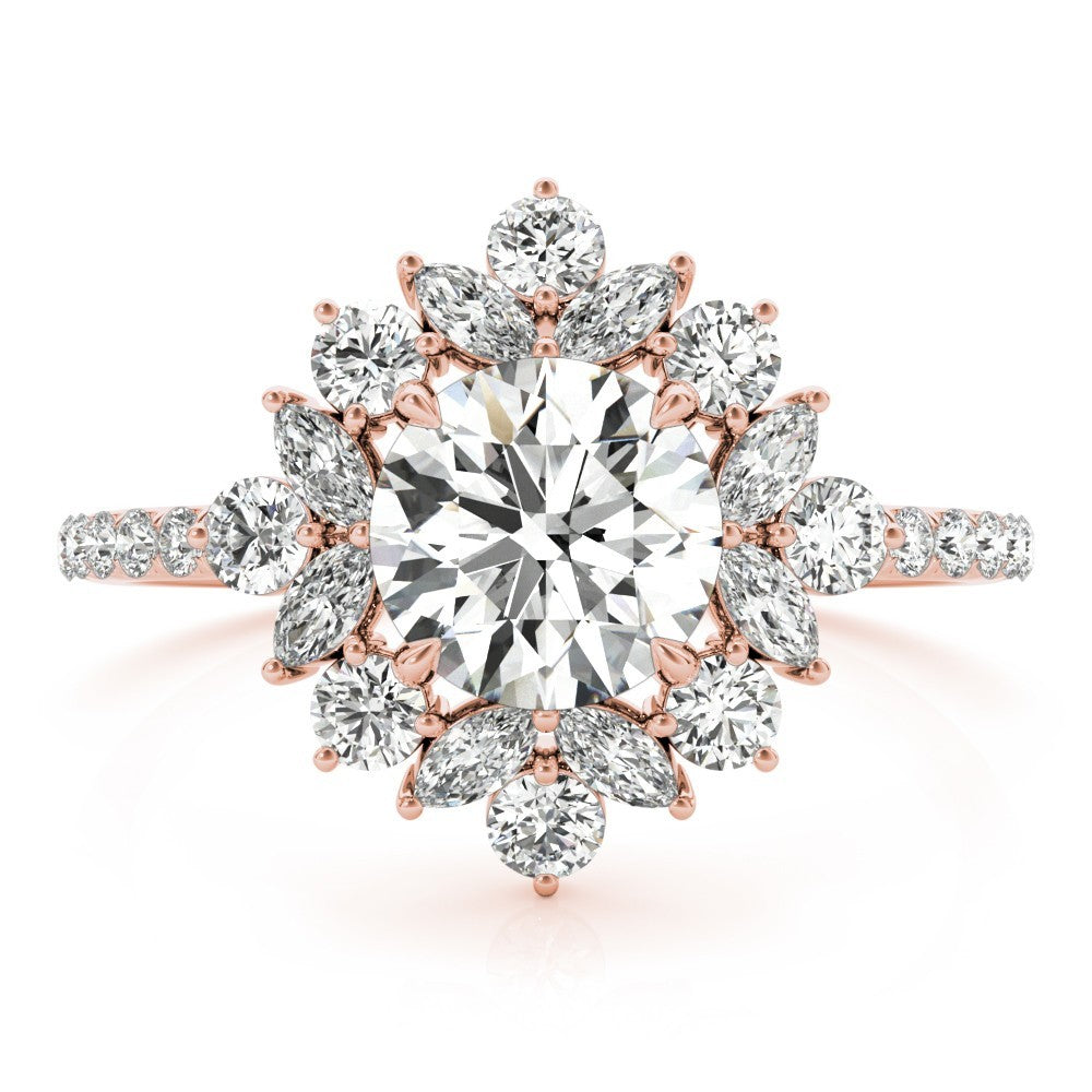 Lab-Grown Diamond Halo Engagement Ring in Platinum DE/VS 2.00 CT