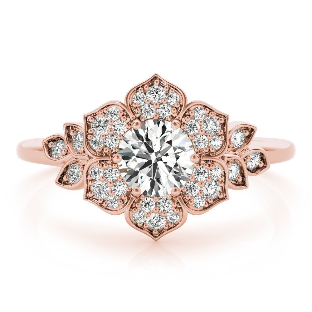 Lab-Grown Diamond Halo Engagement Ring in Platinum UK Hallmarked