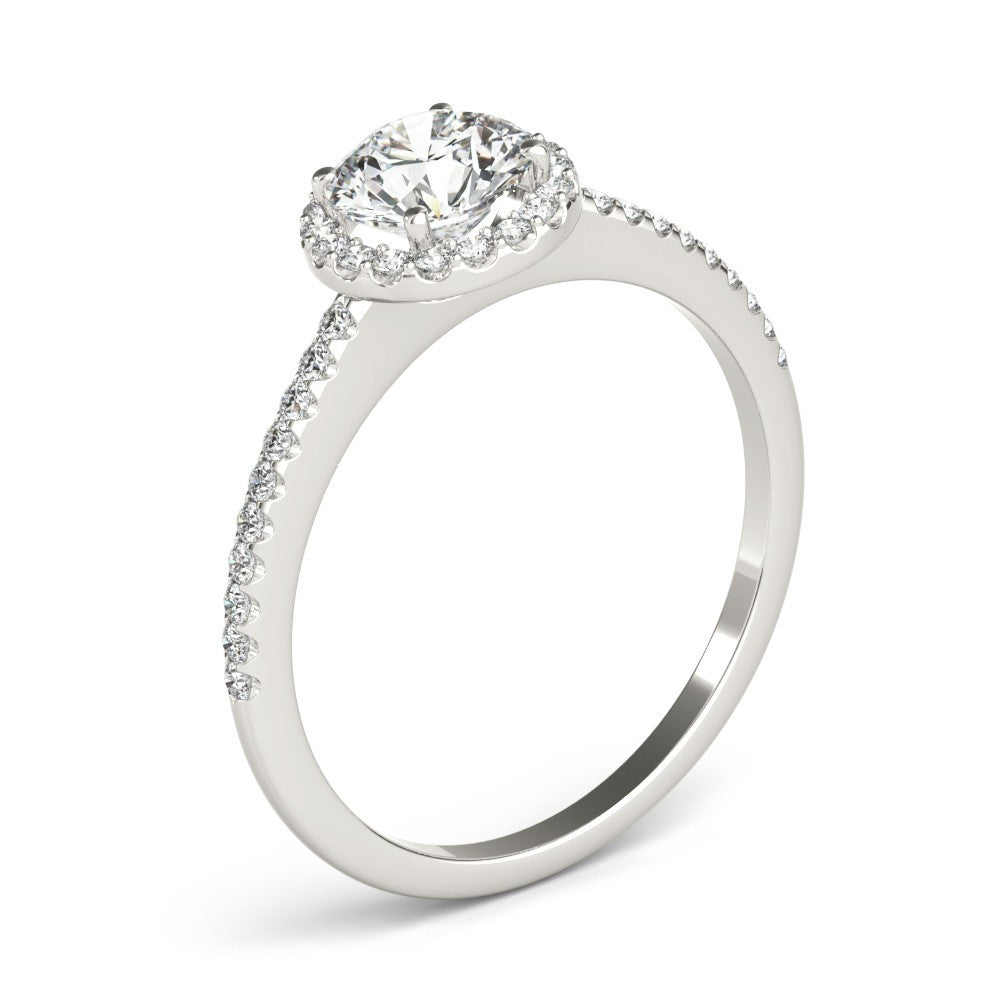 Lab-Grown Diamond 2.00 CT DE/VS Halo Engagement Ring in Platinum