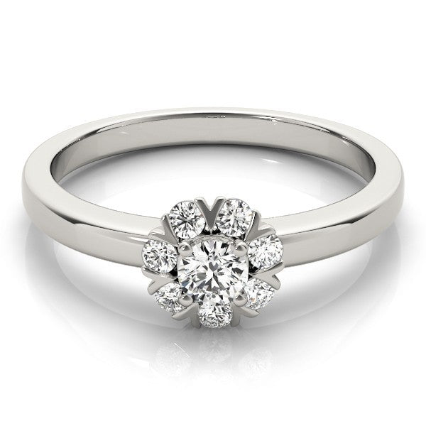 Lab-Grown Diamond Halo Engagement Ring in 18K Yellow Gold ÐUK Made