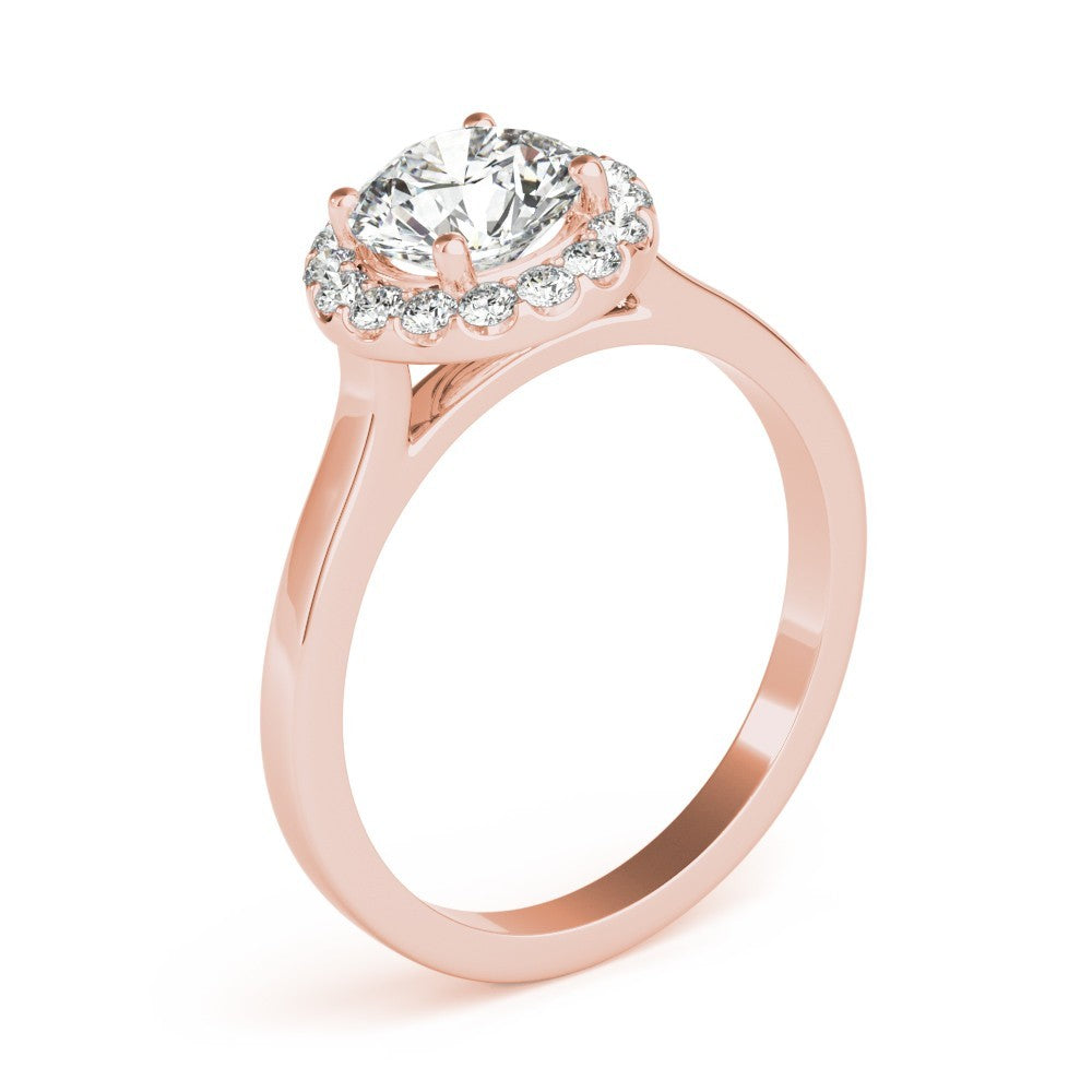 Lab-Grown Diamond Halo Engagement Ring in Platinum 2.00 Ct DE/VS